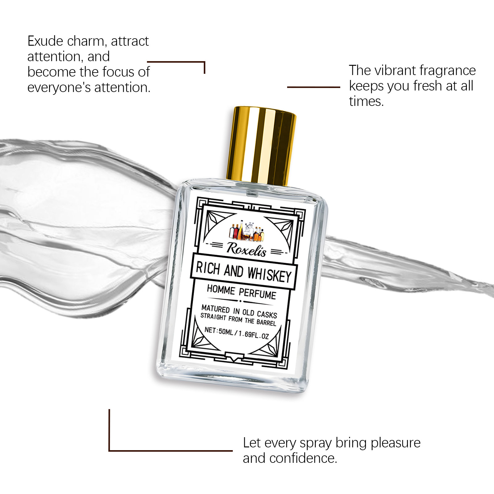Roxelis 50ml Charm Whisky Men' - Fragrance Perfume For Man review and price